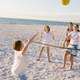 Illustration for article titled Family At Beach Apparently Brought, Set Up Own Volleyball Net